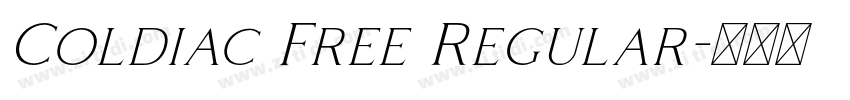 Coldiac Free Regular字体转换